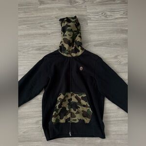 BAPE Men’s Camo Black Zip-Up Hoodie OBO